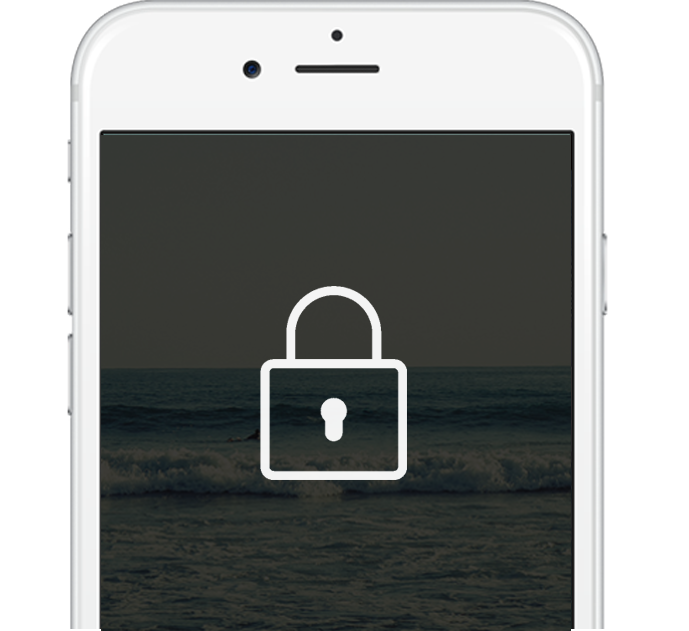 iPhone with lock icon on screen